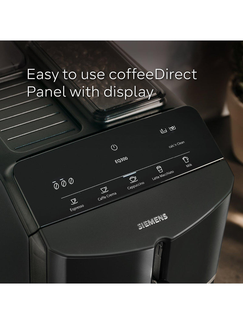 Siemens EQ300FL automatic coffee machine black, imported from the UK