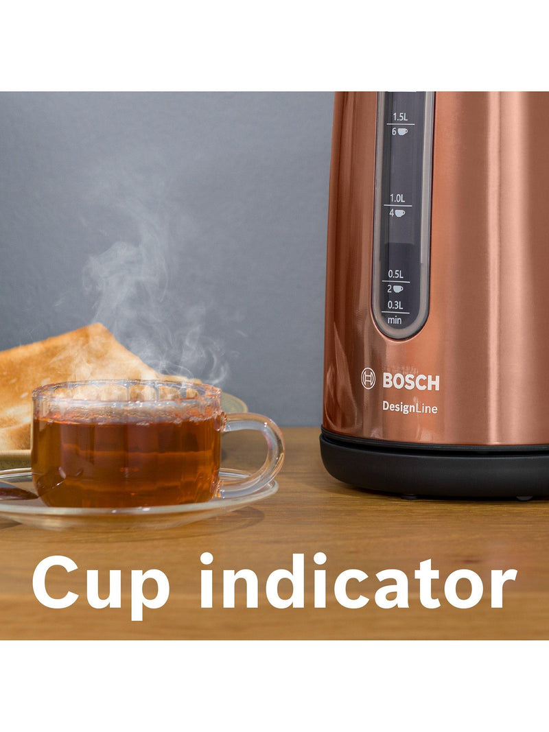 Bosch DesignLine Plus kettle copper 1.7L, imported from the UK