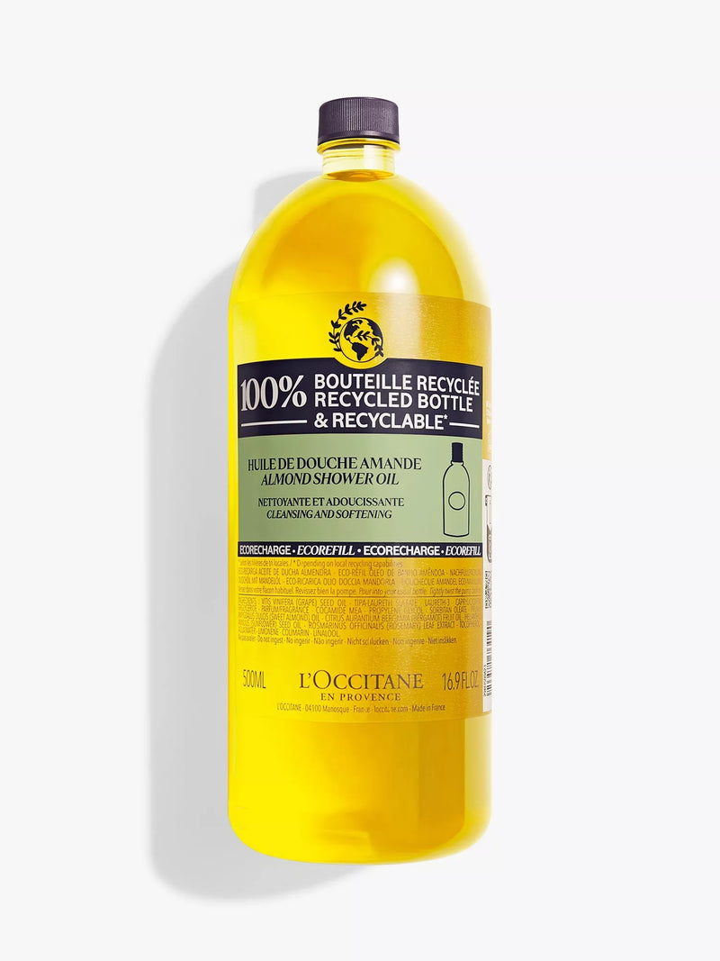 L'OCCITANE almond shower oil eco refill 500ml, UK version
