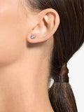 Swarovski round crystal stud earrings, imported from the UK