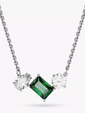 Swarovski crystal pendant necklace silver green - British product