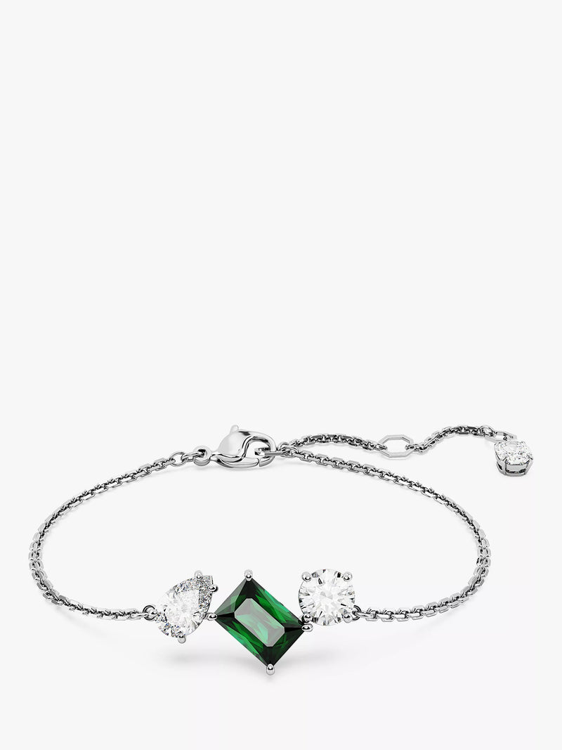 Swarovski Mesmera crystal bracelet silver green, imported from the UK