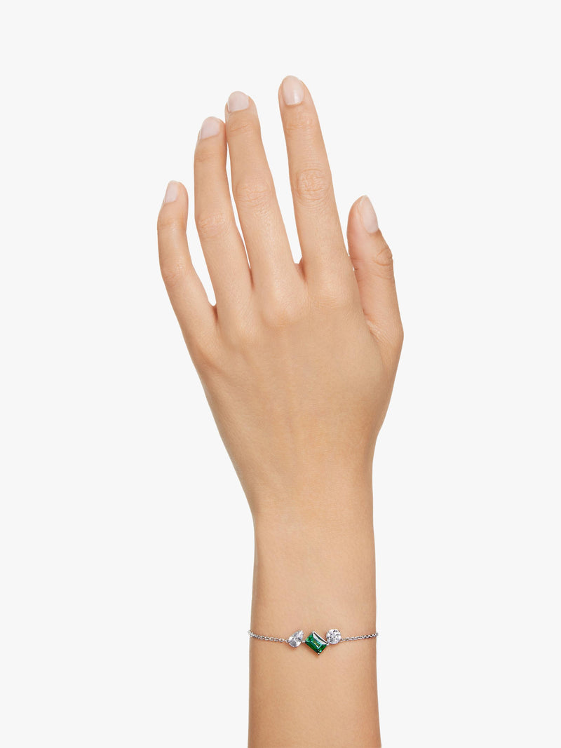 Swarovski Mesmera crystal bracelet silver green, imported from the UK