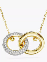 John Lewis Swarovski Dextera Crystal Interlocking Circle Pendant Necklace 38-45cm- Buy online at McGrocer