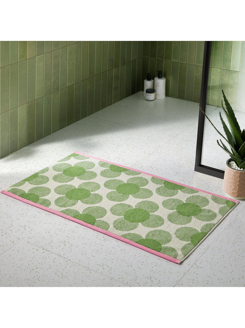 Orla Kiely retro flower bath mat, imported from the UK