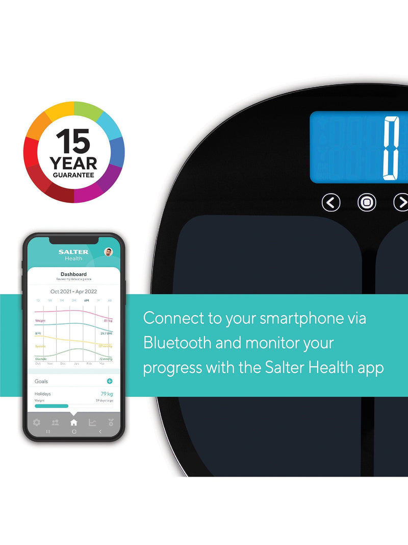 Salter Curve Bluetooth Smart Analyser bathroom scale (British brand)