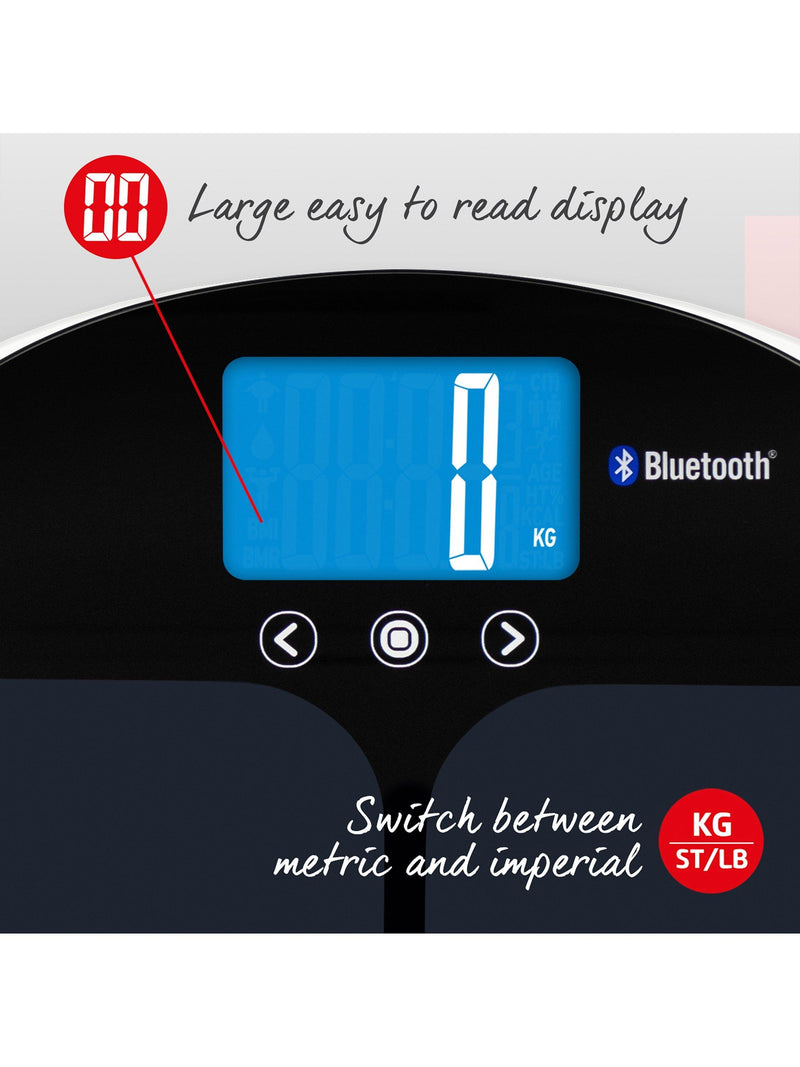 Salter Curve Bluetooth Smart Analyser bathroom scale (British brand)