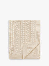 John Lewis John Lewis Cable Knit Organic Cotton Throw- Buy online at McGrocer