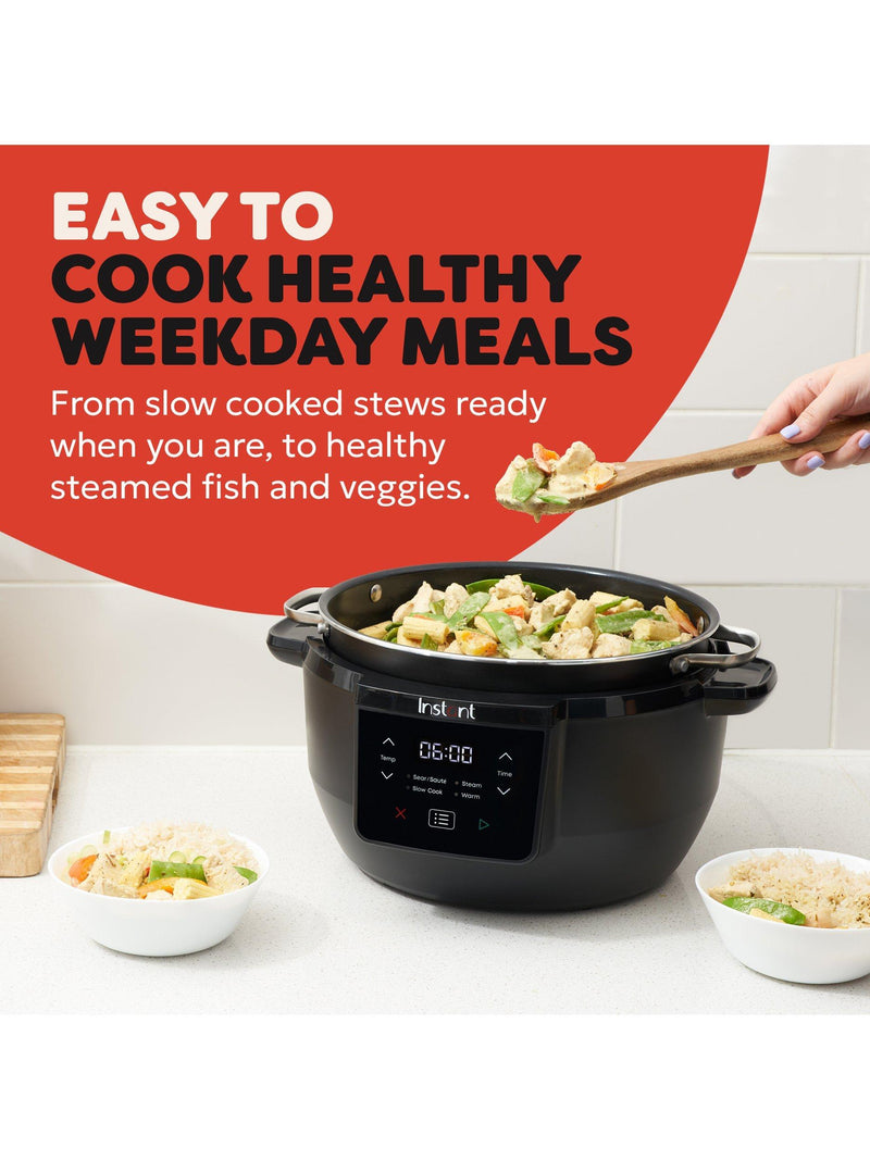 Instant Pot 4-in-1 slow cooker 7.1L black, imported from the UK