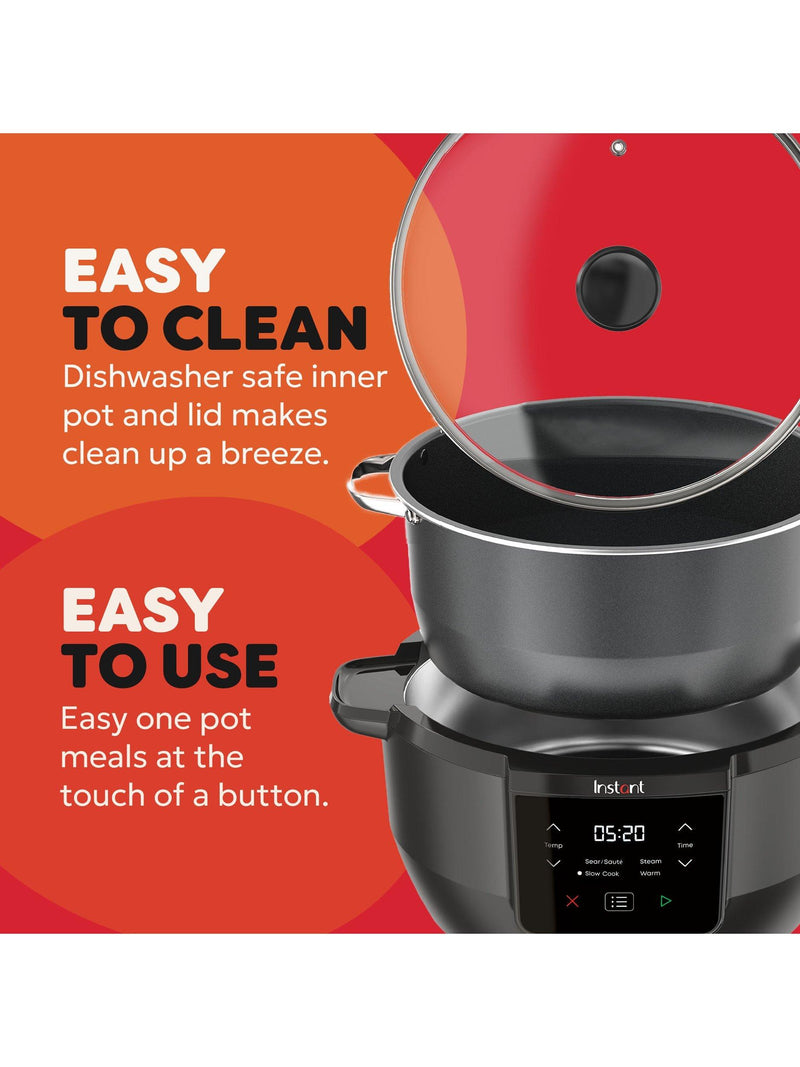 Instant Pot 4-in-1 slow cooker 7.1L black, imported from the UK