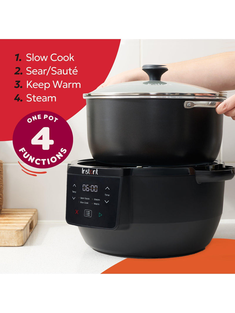 Instant Pot 4-in-1 slow cooker 7.1L black, imported from the UK