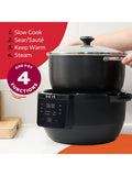 Instant Pot 4-in-1 slow cooker 7.1L black, imported from the UK