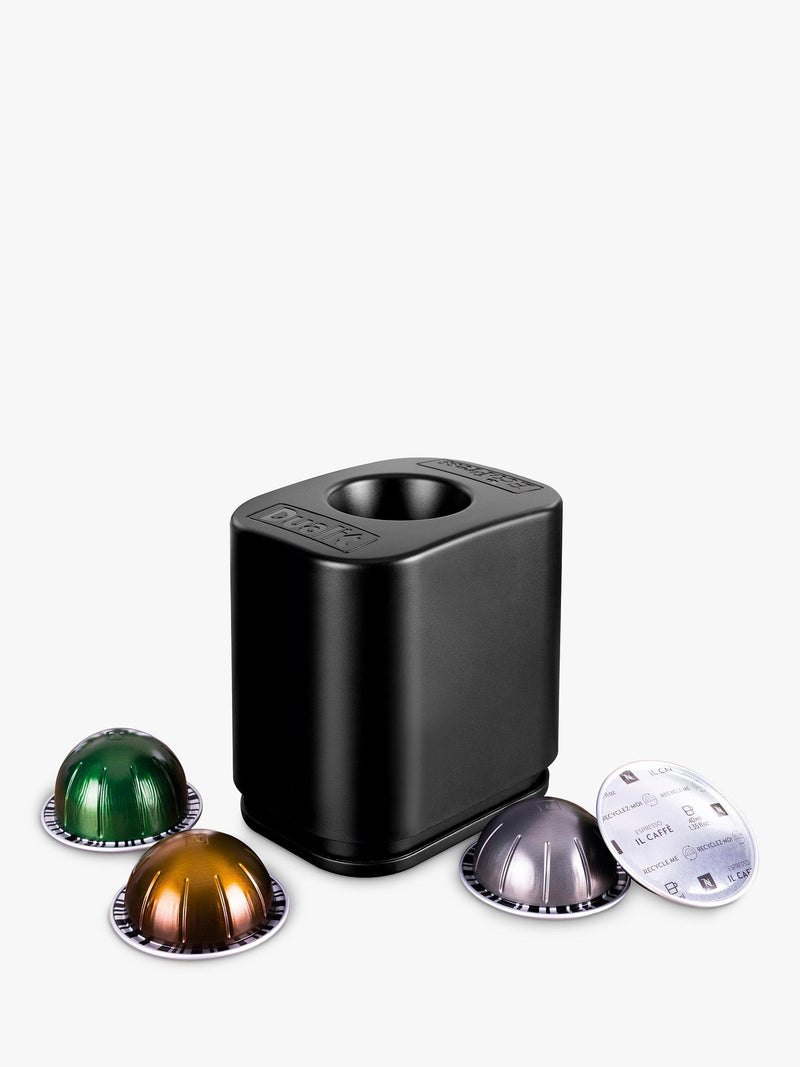 Dualit EcoPress Vertuo aluminium capsule recycler black, UK version