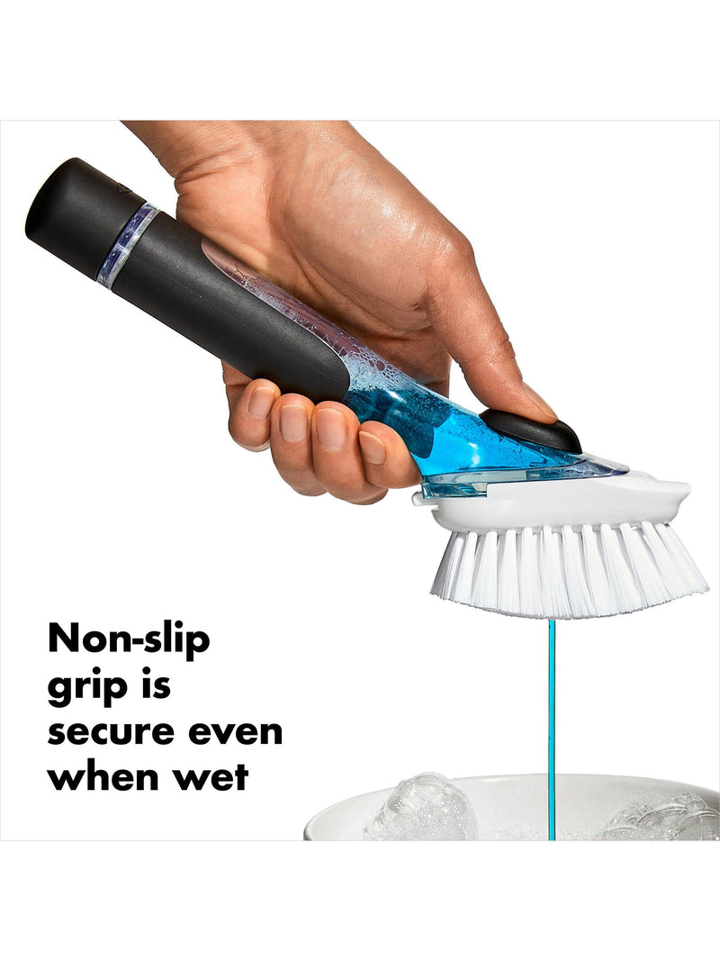 OXO Good Grips soap dispensing dish brush, UK version