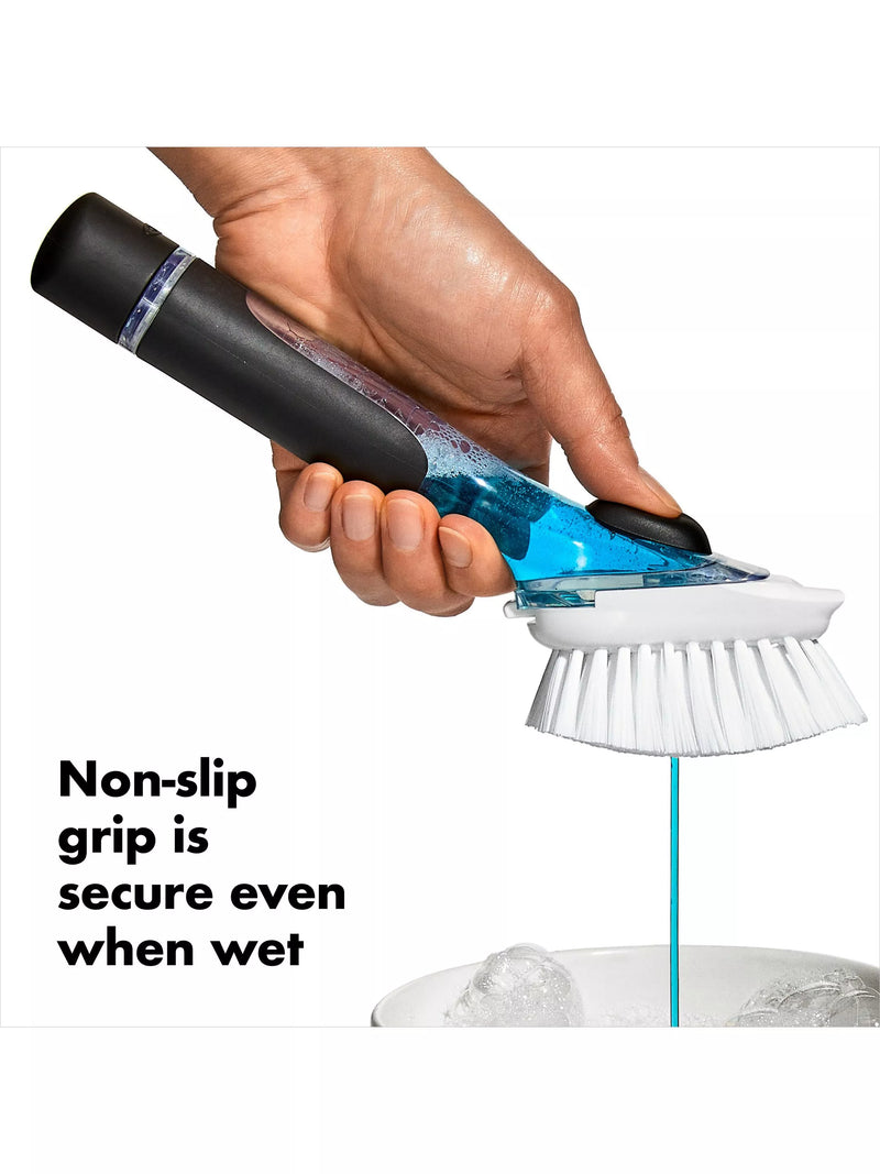 OXO Good Grips soap dispensing dish brush, UK version