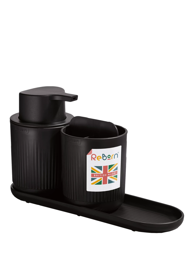 ReBorn recycled plastic bathroom accessories set (British brand)