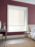 Laura Ashley pale ochre candy stripe cotton roman blind (British brand)