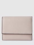 John Lewis Trifold Leather Purse, Porpoise