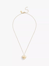 John Lewis Coach Enamel and Crystal Heart Locket Necklace- Buy online at McGrocer