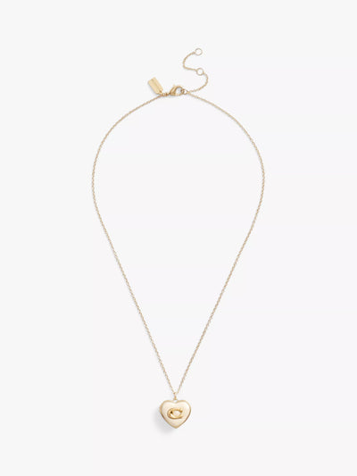 John Lewis Coach Enamel and Crystal Heart Locket Necklace- Buy online at McGrocer
