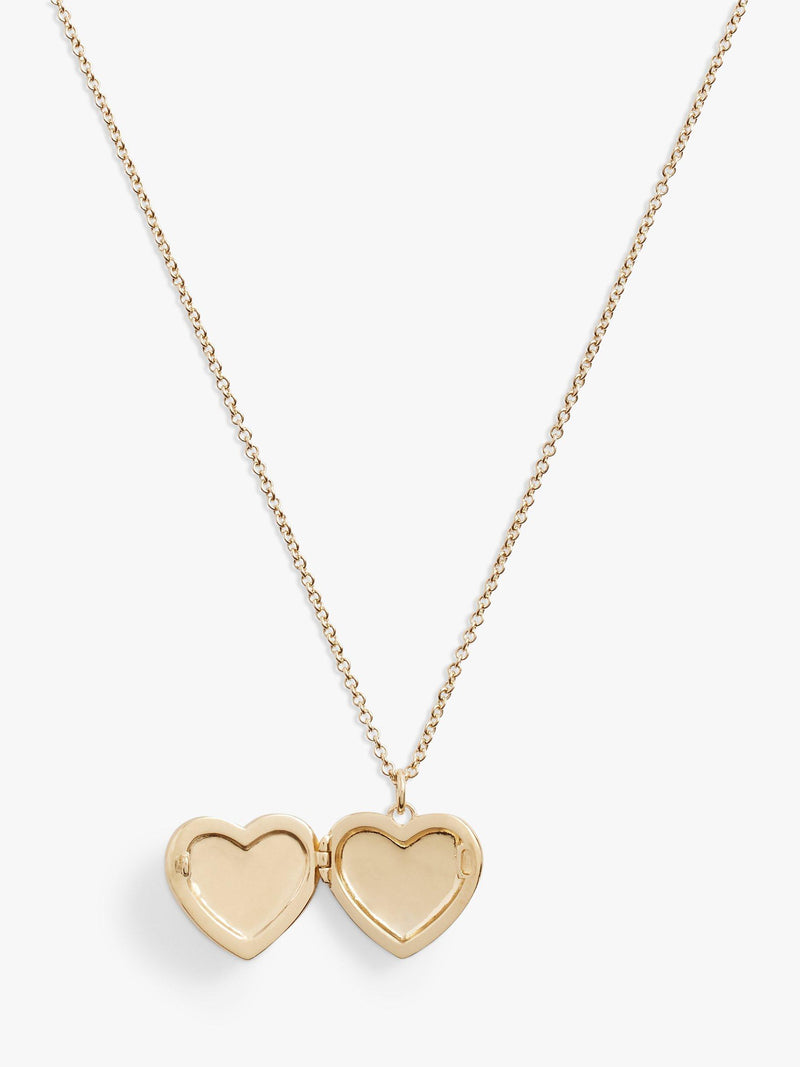 Coach Enamel Crystal Heart Locket Necklace UK version