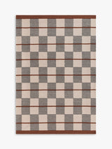 John Lewis John Lewis Betula Checkerboard Flatweave Rug, Orange/Multi, 180x120cm- Buy online at McGrocer