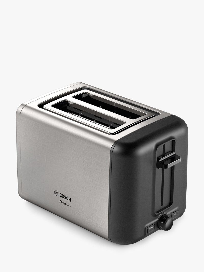 Bosch DesignLine 2 slice stainless steel toaster - British product