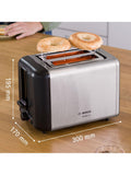Bosch DesignLine 2 slice stainless steel toaster - British product