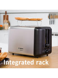 Bosch DesignLine 2 slice stainless steel toaster - British product