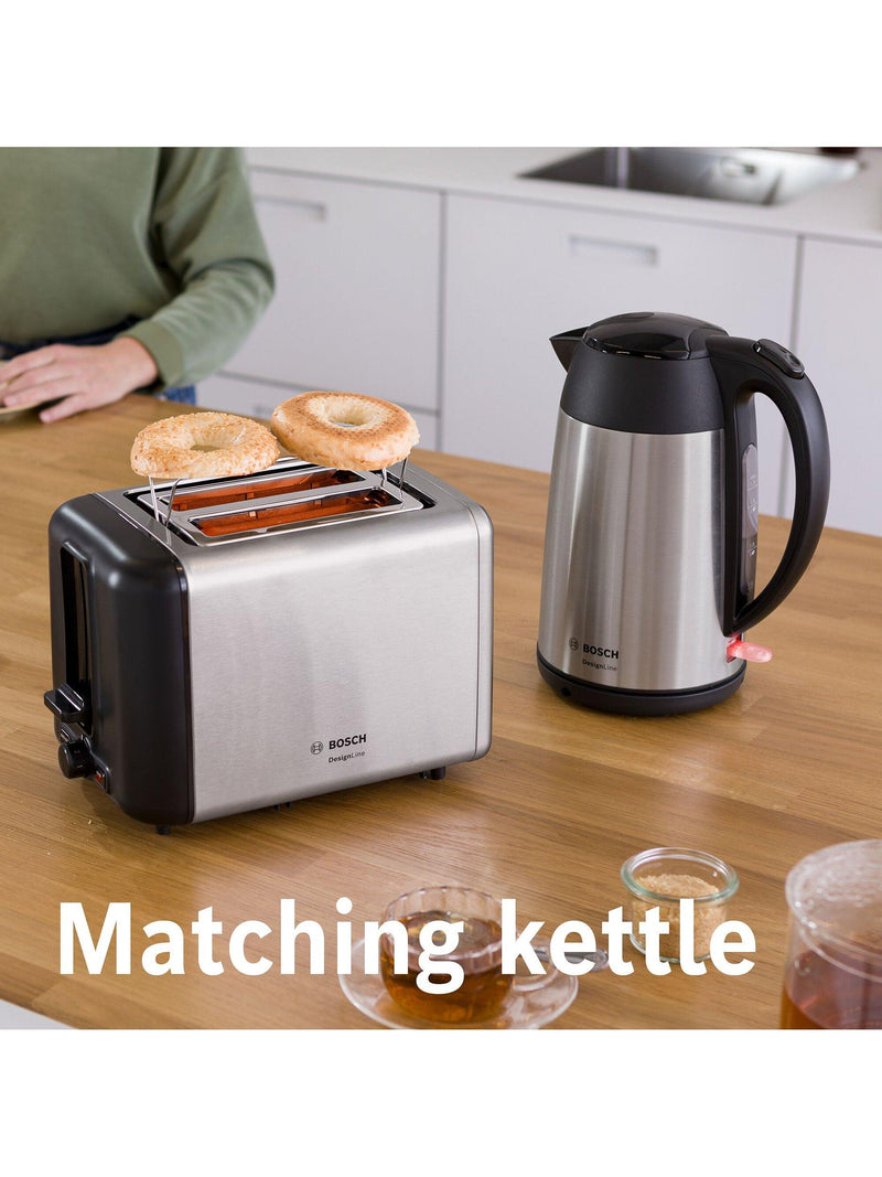 Bosch DesignLine 2 slice stainless steel toaster - British product