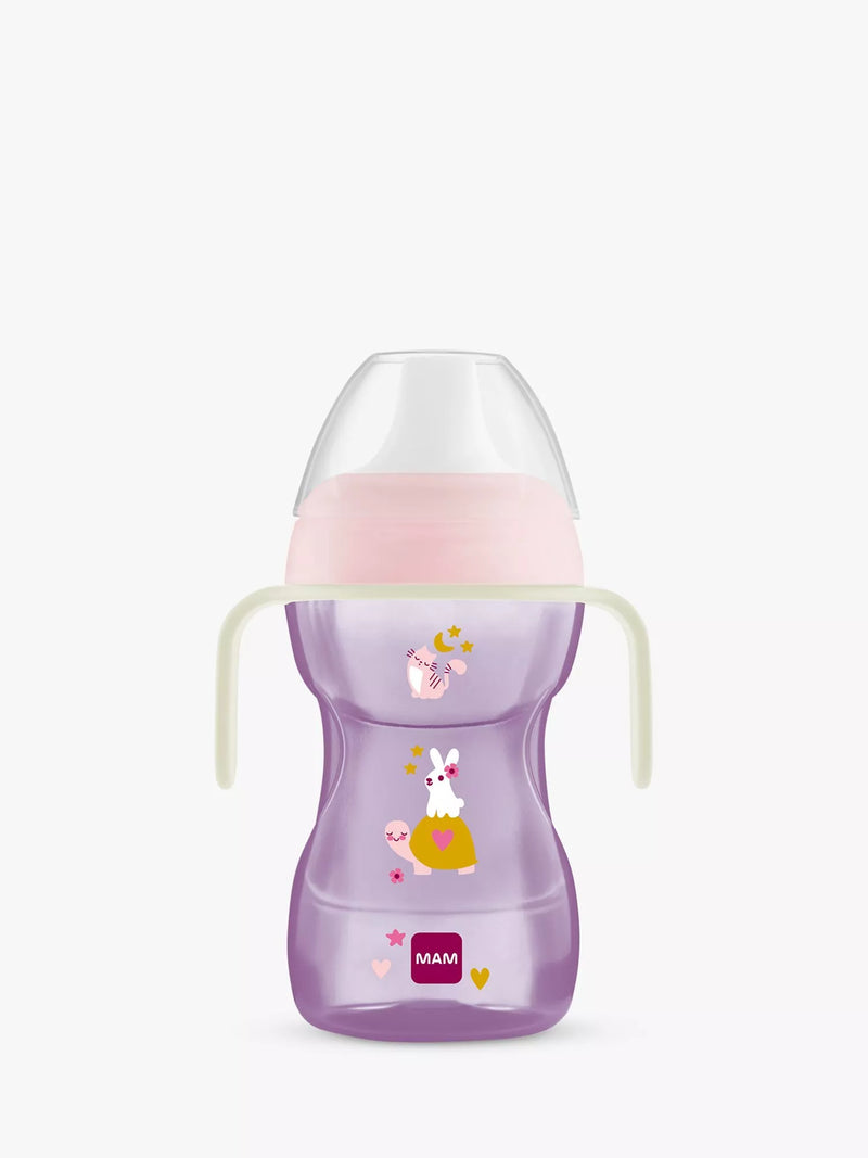 Mam Fun to Drink Cup & Glow Handles, 270ml - Pink
