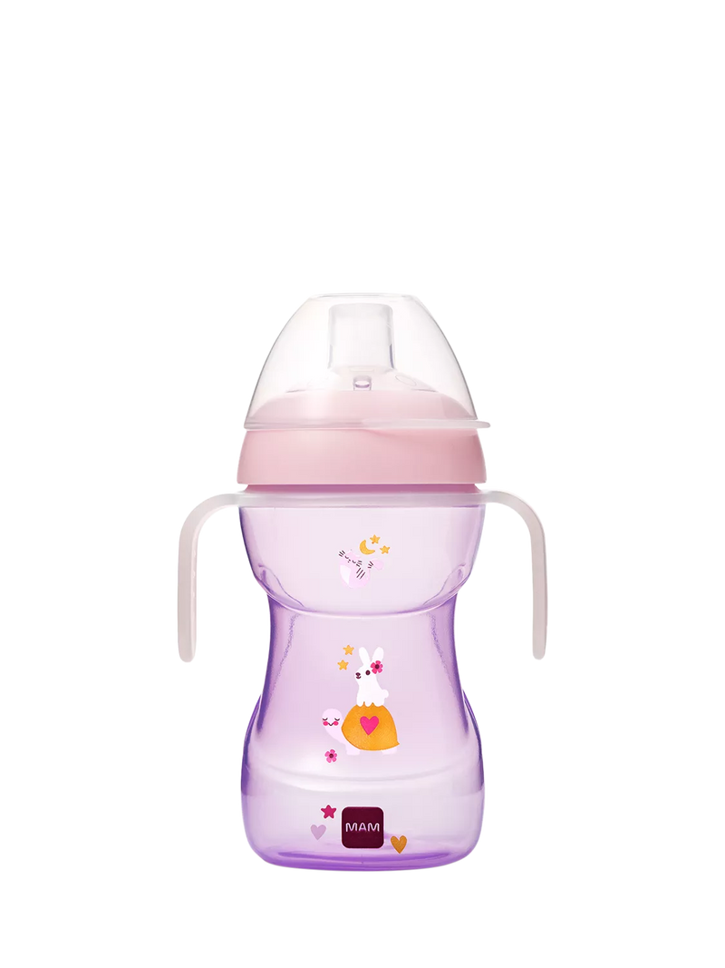 Mam Fun to Drink Cup & Glow Handles, 270ml - Pink