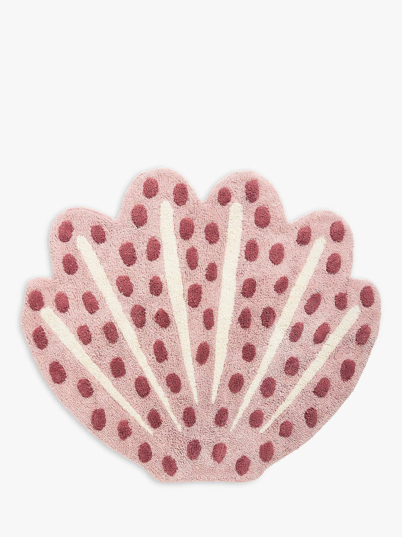 John Lewis shell cotton rug in mid pink, UK version