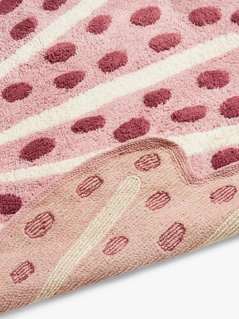 John Lewis shell cotton rug in mid pink, UK version