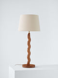 John Lewis Wiggle table lamp H66cm stained ash wood, UK version