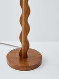 John Lewis Wiggle table lamp H66cm stained ash wood, UK version