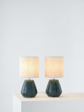 John Lewis Elwood table lamp set of 2 ceramic base linen shade, UK version