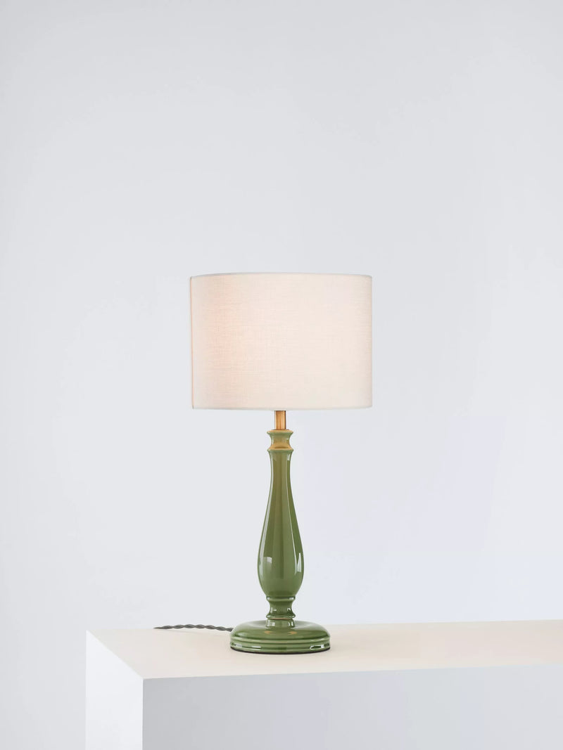 John Lewis Crackle Ceramic Table Lamp Base, Myrtle Green