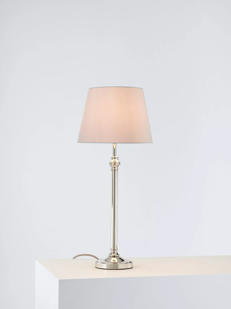 John Lewis Reeded Column Lamp Base, Polished Nickle