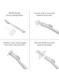 Tweezerman brow razor for precise grooming, imported from the UK