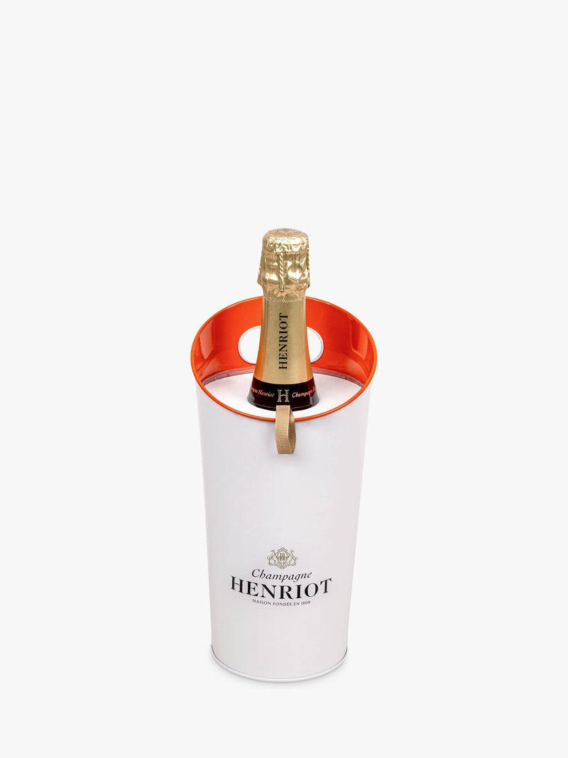 Henriot Brut Souverain champagne with cooler bucket 75cl, UK version