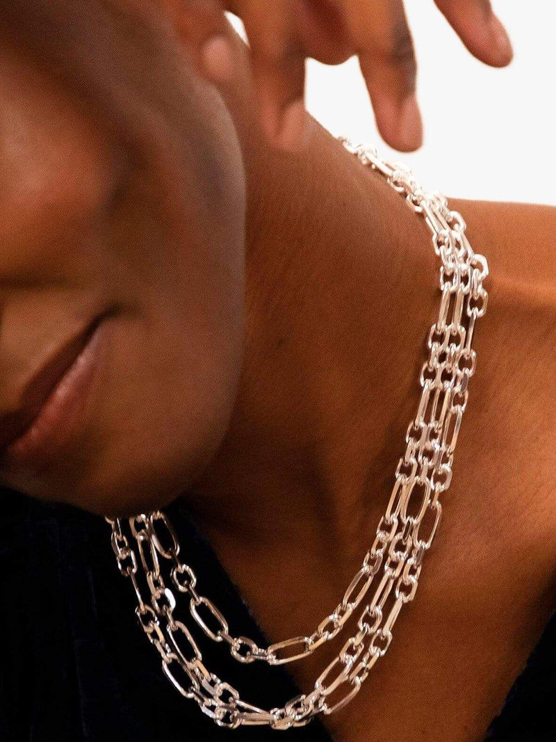 Daisy London Magnus chain necklace silver - British product