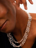 Daisy London Magnus chain necklace silver - British product