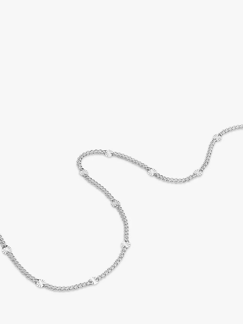 Daisy London Estée Lalonde silver sunburst chain necklace 40-45cm - British product
