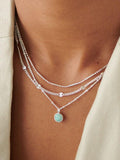 Daisy London Estée Lalonde silver sunburst chain necklace 40-45cm - British product