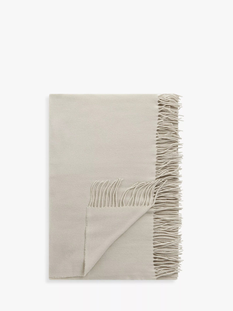 John Lewis schlichter Merino-Wollüberwurf 190 x 140 cm