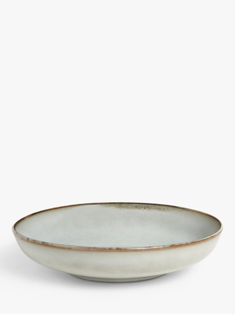 John Lewis reactive glaze stoneware pasta bowl in Moonlight, 22cm, UK version