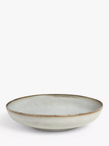 John Lewis Stoneware Pasta Bowl with Reactive Glaze, 22cm, Moonlight- Buy online at McGrocer