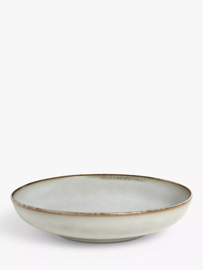 John Lewis reactive glaze stoneware pasta bowl in Moonlight, 22cm, UK version