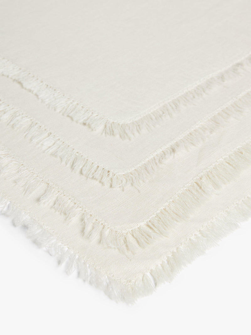 John Lewis fringe cotton linen napkins set of 4, imported from the UK